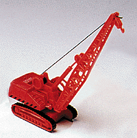 Construction Equipment - Crawler Crane w/Hook -- Red
