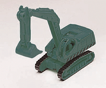Construction Equipment - Tracked Excavator -- Olive Drab