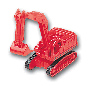 Construction Equipment - Tracked Excavator -- Red