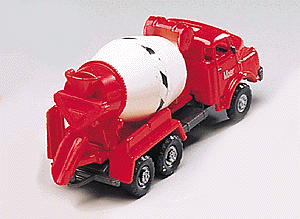 Construction Equipment - Cement Mixer -- Red & White