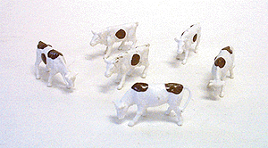 Farm Animals - Cows -- White & Brown