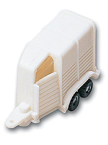 Single Stall Horse Trailer -- White