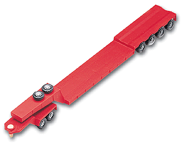 Trailers - 6-Axle Lowboy Heavy-Duty Flatbed -- Red