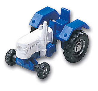 Farm Machinery - Tractor -- Blue, White