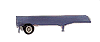 Trailers Only - Double Flatbeds (1 Each Single & Dual Axle) w/Dolly -- Blue