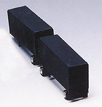 Trailer Only  - Double-Bottom Hi-Cube Vans pkg(2) -- Black