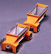 Trailer Only - Double-Bottom Dump Type pkg(2) -- Silver, Yellow