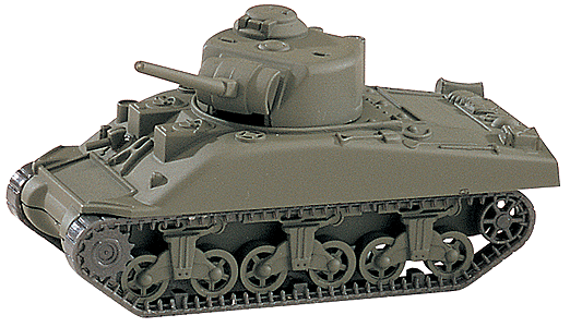 Military - US & Allies WWII - Medium Tanks -- M4 Sherman (Olive Drab Green)