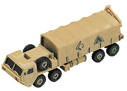 Military - US/NATO - Heavy Trucks -- HEMTT M977 Cargo Carrier w/Crane & Canvas Cover (Sand)