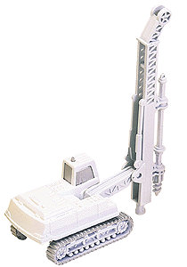 Construction Equipment - Vertical Drill on Tracked Crawler -- White