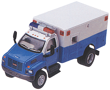 Emergency - Police Vehicles - 2003 GMC Topkick 2-Axle Paddywagon -- New York City Police Dept. (white over light blue)