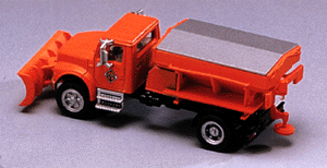 American Construction Equipment-International Snow Plow w/Salt/Sand Applicator -- Orange Cab & Body