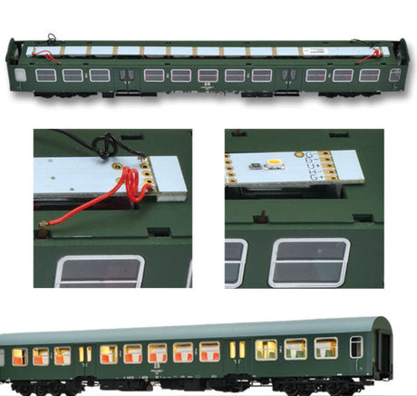 Variable-Length LED Passenger Car Interior Light Board -- 8-7/8 x 3/8"  22.5 x 1cm Warm White