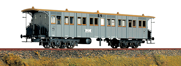 4 Axle Passenger Car -- K.W.St.E. (gray)