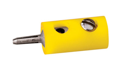 Round Plugs w/Crossover Hole -- Yellow