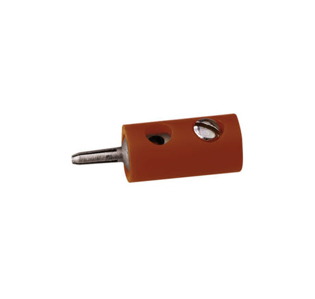 Round Plugs w/Crossover Hole -- Brown
