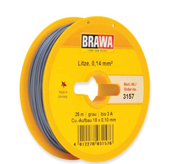 .006" .14mm Diameter Stranded Copper Wire 27.3yd 25m Reel -- Gray
