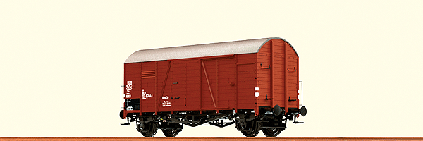 DB Type Gklm 200 Oppeln Wood Boxcar - Ready to Run -- German Federal Railway DB #20 80 113 4 244-0 (Era IV, Boxcar Red)
