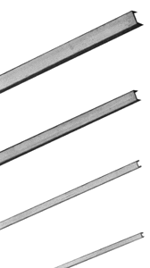 U-sect brass 1.5x1.5x30mm