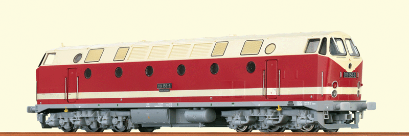 DR Class BR 119 - 3-Rail w/Sound & Digital -- German State Railroad DR #119 156-8 (Era IV, red, ivory, gray)