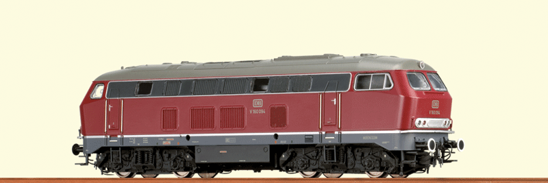 DB Class V 160 - 3-Rail w/Sound & Digital -- German Federal Railroad DB #V 160 094 (Era III, red, gray)
