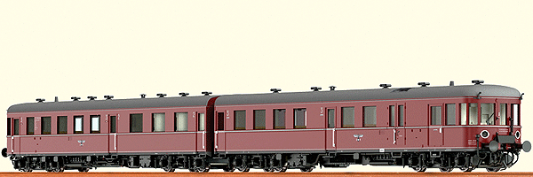 Class VT 137 Stettin Diesel Railcar - Standard DC -- German State Railway DR #VT 137 328 (Era II, red, gray)