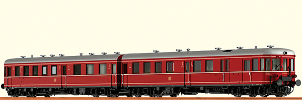 Class VT 45.5 Stettin Diesel Railcar - Standard DC -- German Federal Railway DB #VT 45 504 (Era III, red, silver)