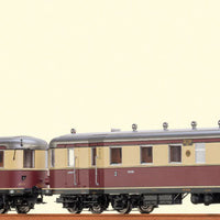 VT 137 BC4vt 32-34 Railcar w/Trailer VB 147 C4v-31-32 - 3-Rail AC Digital -- German State Railroad DRG #VT 137 041 and VB 147 033 (Era II, red, beige)