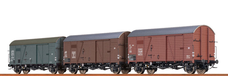 Type Gms 30 Oppeln Wood Boxcar 3-Pack - Ready to Run -- 1 Each: SAAR OBB SNCF (era III)