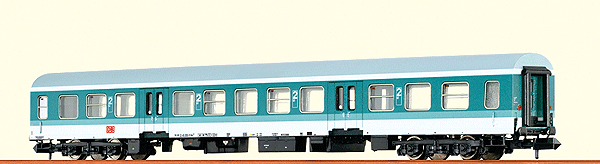 Type Byu 438 2nd Class Coach - Ready to Run -- German Federal Railway DB #50 80 21-45 050-9 (Era V, 2-Tone green, white, gr