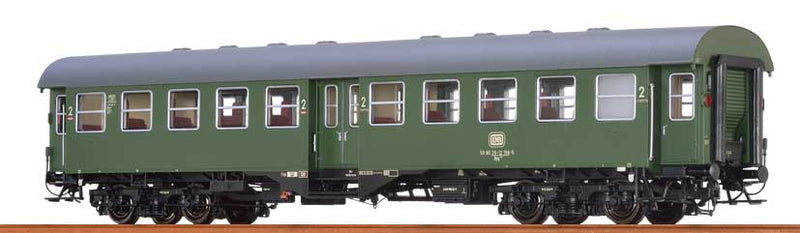 Type Byg Coach - Ready to Run -- German Federal Railroad DB #50 80 29-12 156-5 (Era IV, green, gray, yellow)