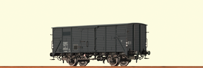 Type LW Wood Boxcar - Ready to Run -- French National Railways SNCF #7 494 223 (Era III, black)