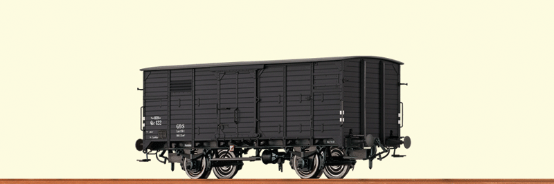 Type G 10 Wood Boxcar - Ready to Run -- Gribskovbanen GDS #122 (Era III, black)