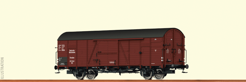 Type Glt 23 End-Door Wood Boxcar - Ready to Run -- German State Railroad DRG #83 548 (Era III, Boxcar Red, black)