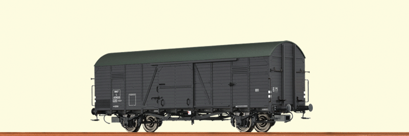 Type L Wood Boxcar - Ready to Run -- French National Railways SNCF #439 020 (Era III, black)