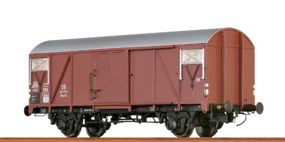 Type Gms 54 Boxcar - Ready to Run -- German Federal Railroad DB #257 774 (Era III, Boxcar Red, silver)