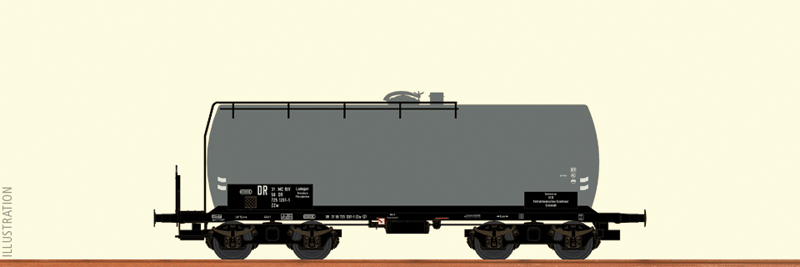 Uerdingen Tank Car ZZw - Ready to Run -- German State Railroad DRG #31 50 725 1261-1 (Era VI, gray)
