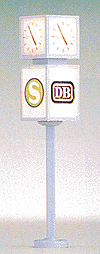 Illuminated Clock -- With DB/S Bahn Signs, 2-1/8" High