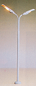 Street Light -- Curved Mast, Double-Arm, 4-1/2" Height