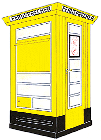 Lighted Telephone Booth -- FH 32 Era III/IV (yellow)