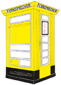 Lighted Telephone Booth -- FH 32 Era III/IV (yellow)