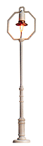 Street Light -- Octagon Ring Post City Light, 3" High