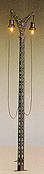Lattice Mast Light -- Two Arm, 6" High