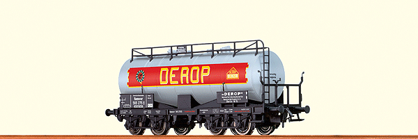 4-Axle Tank Car - Ready to Run -- Derop/German State Railway DRG #565 275 P (Era II, gray, black, red, yellow)