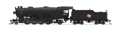 USRA 2-8-2 Heavy Mikado - Standard DC - Stealth -- Milwaukee Road #352 (black, graphite, red, CMStP&P Logo)