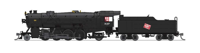 USRA 2-8-2 Heavy Mikado - Standard DC - Stealth -- Milwaukee Road #352 (black, graphite, red, CMStP&P Logo)