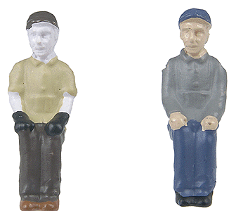Engineer & Fireman Figure Sets (Press Fit or Glue for All BLI Engines) -- Style C & H pkg(2)