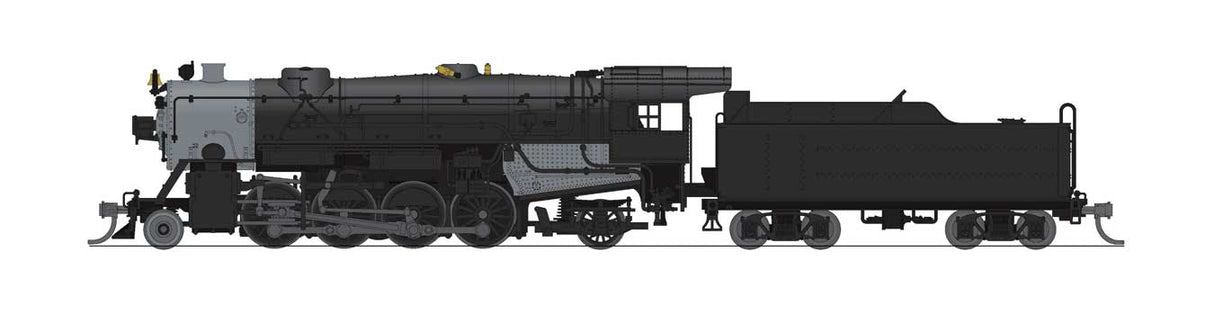USRA 2-8-2 Heavy Mikado - Standard DC - Stealth -- Painted, Unlettered (black)