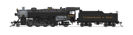 USRA 2-8-2 Light Mikado - Standard DC - Stealth -- Chesapeake & Ohio #2362 (black, graphite, yellow)