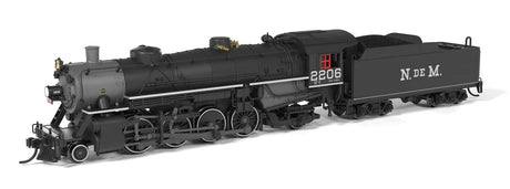USRA 2-8-2 Light Mikado - Standard DC - Stealth -- Nacionales de Mexico #2209 (black, graphite, silver)